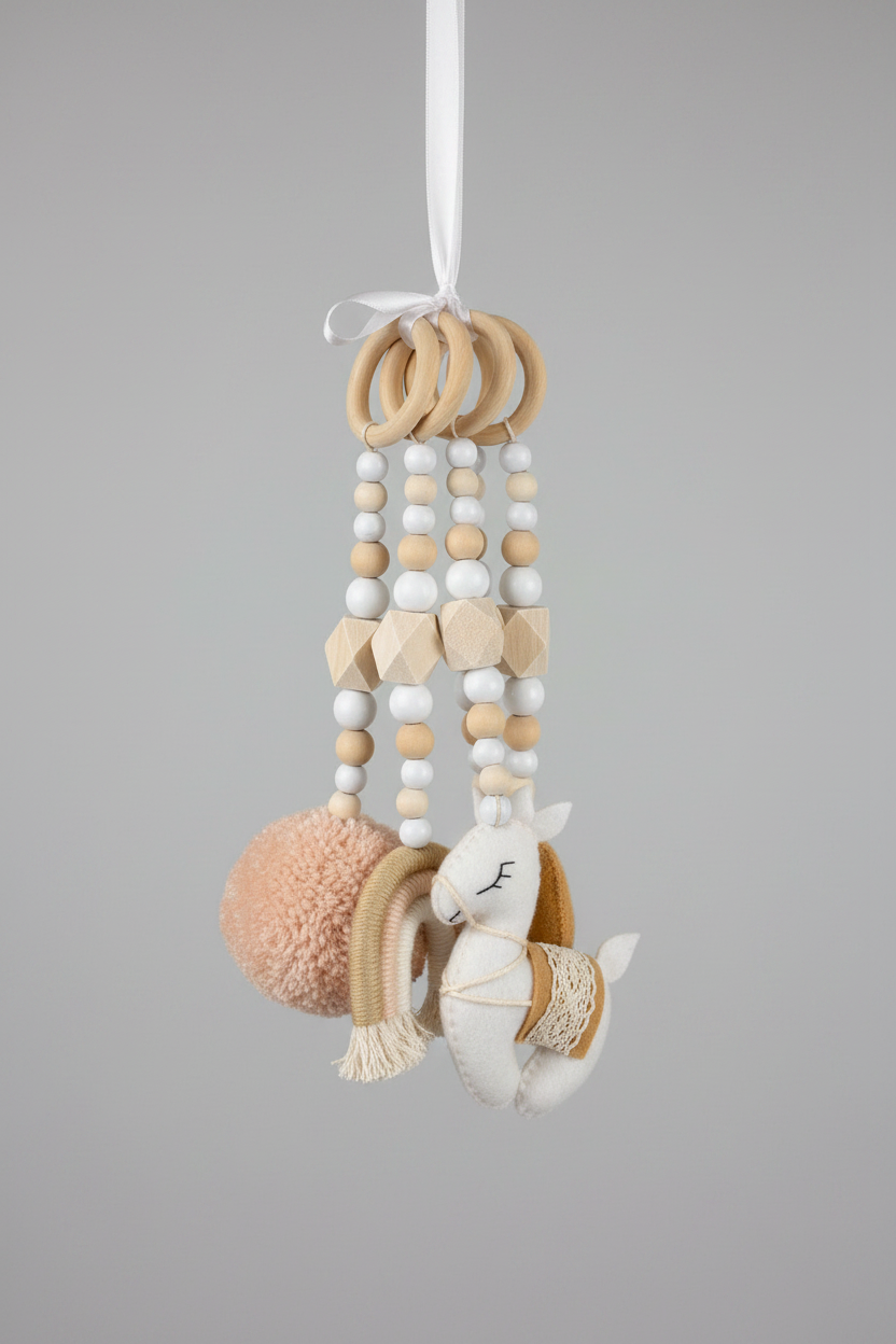 Pom Pom Lama Dangle Set