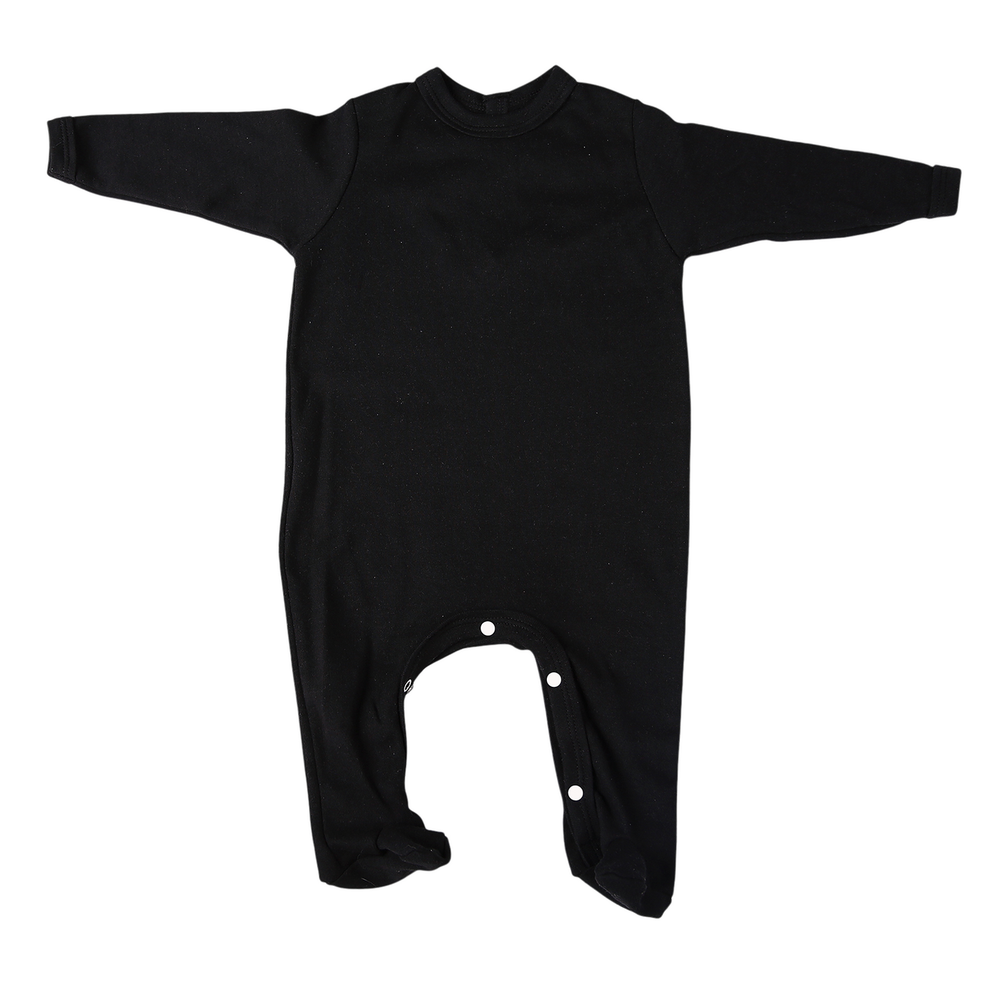 2-Pack Back-Fastening Black Blank Babygros Made From 100% Cotton - Little Lumps