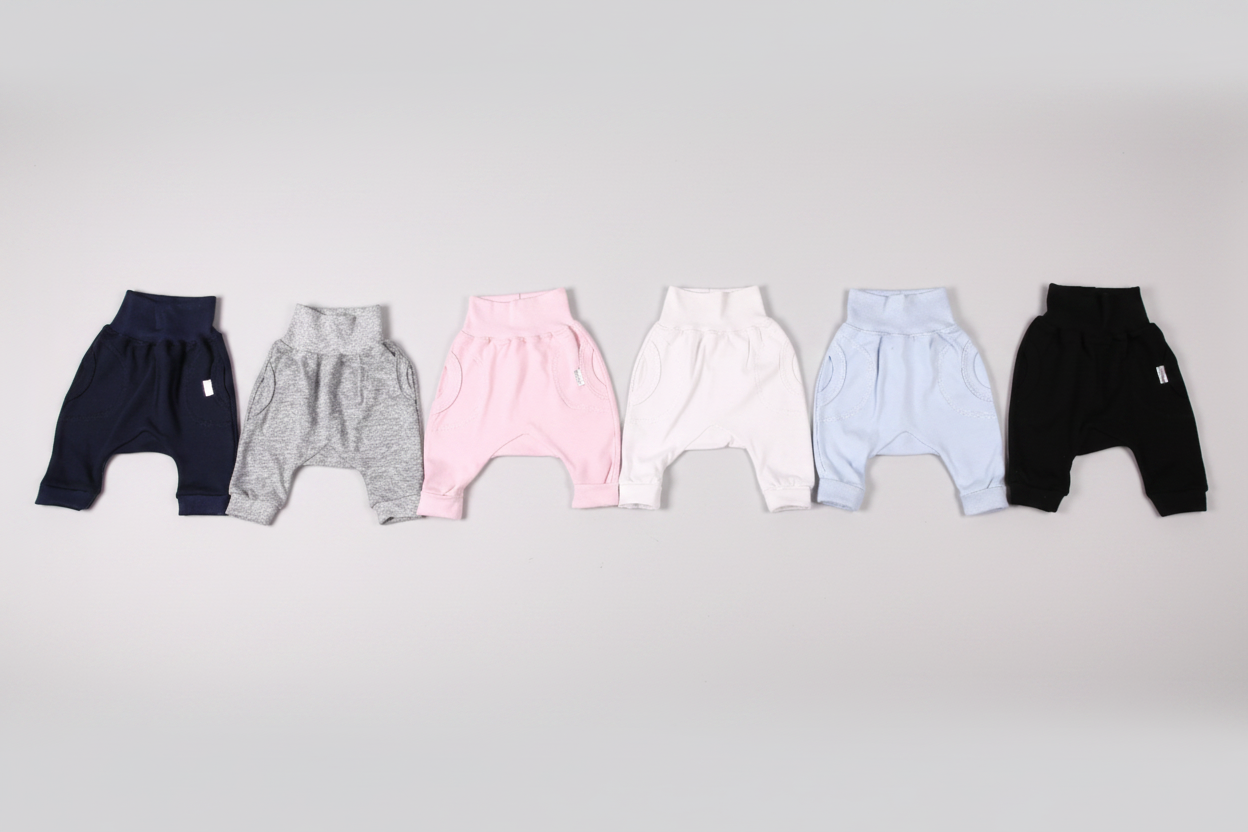 Harem-Style Baby Slouch Pants 100% cotton - Little Lumps