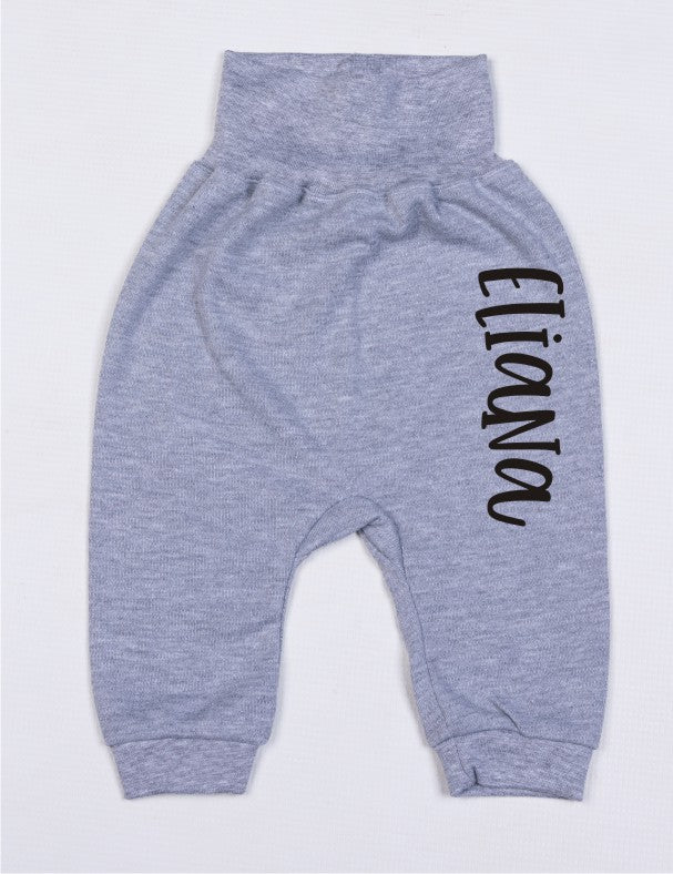 Grey Mélange Personalised Baby Sweatpants