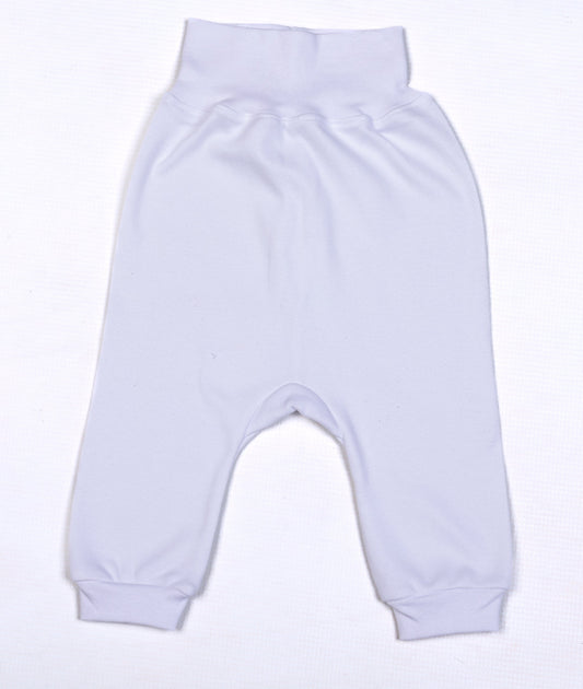 100% Cotton Baby Blank Sweatpants for baby or toddlers in white