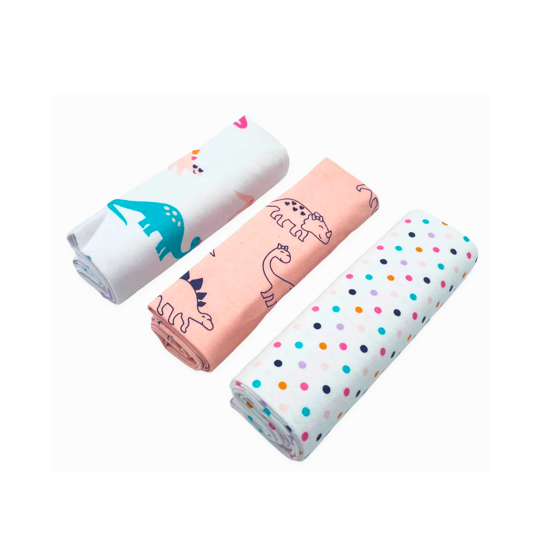 Blanket - 3pk Baby Flannel Receiver - Little Lumps