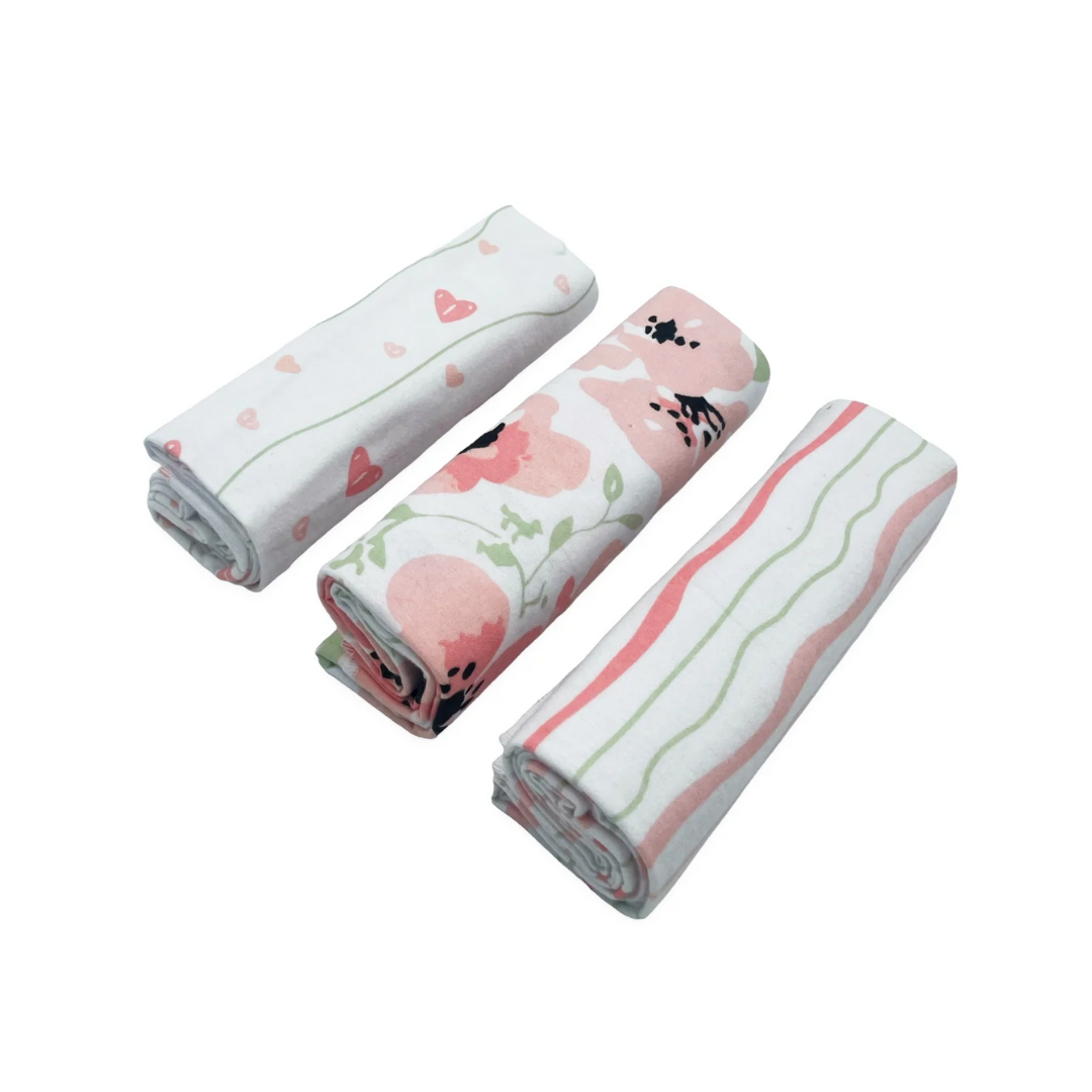 Blanket - 3pk Baby Flannel Receiver - Little Lumps