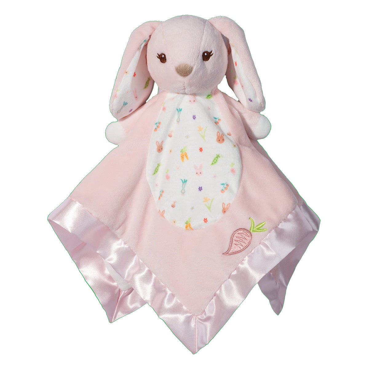 🌷 Parsnip the Pink Bunny Snuggler – Soft Baby Lovey