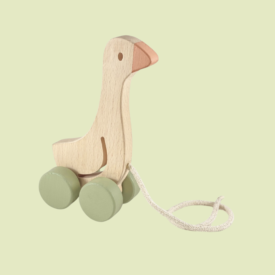 Little Goosie Gander Pull-Along Baby Wooden Toy
