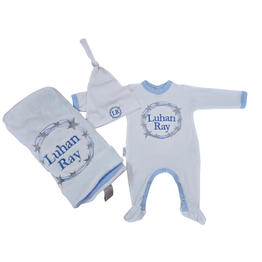 Personalised Embroidered Star 3 piece set