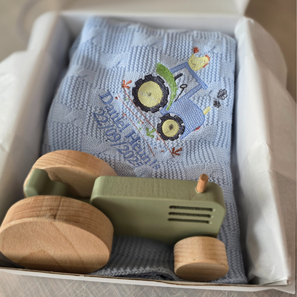 Personalised Knitted Blanket - Farm Theme