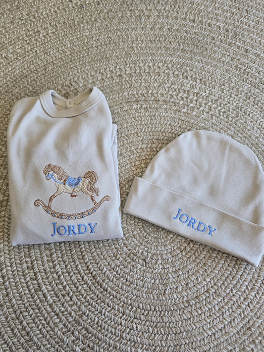Personalised Deluxe Baby Gift Set - Rocking Horse