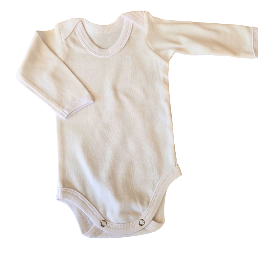 Long-Sleeved Baby Onesie With Envelope Neck