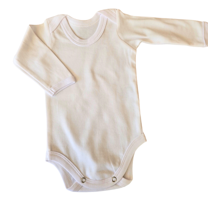 Long-Sleeved Baby Onesie With Envelope Neck
