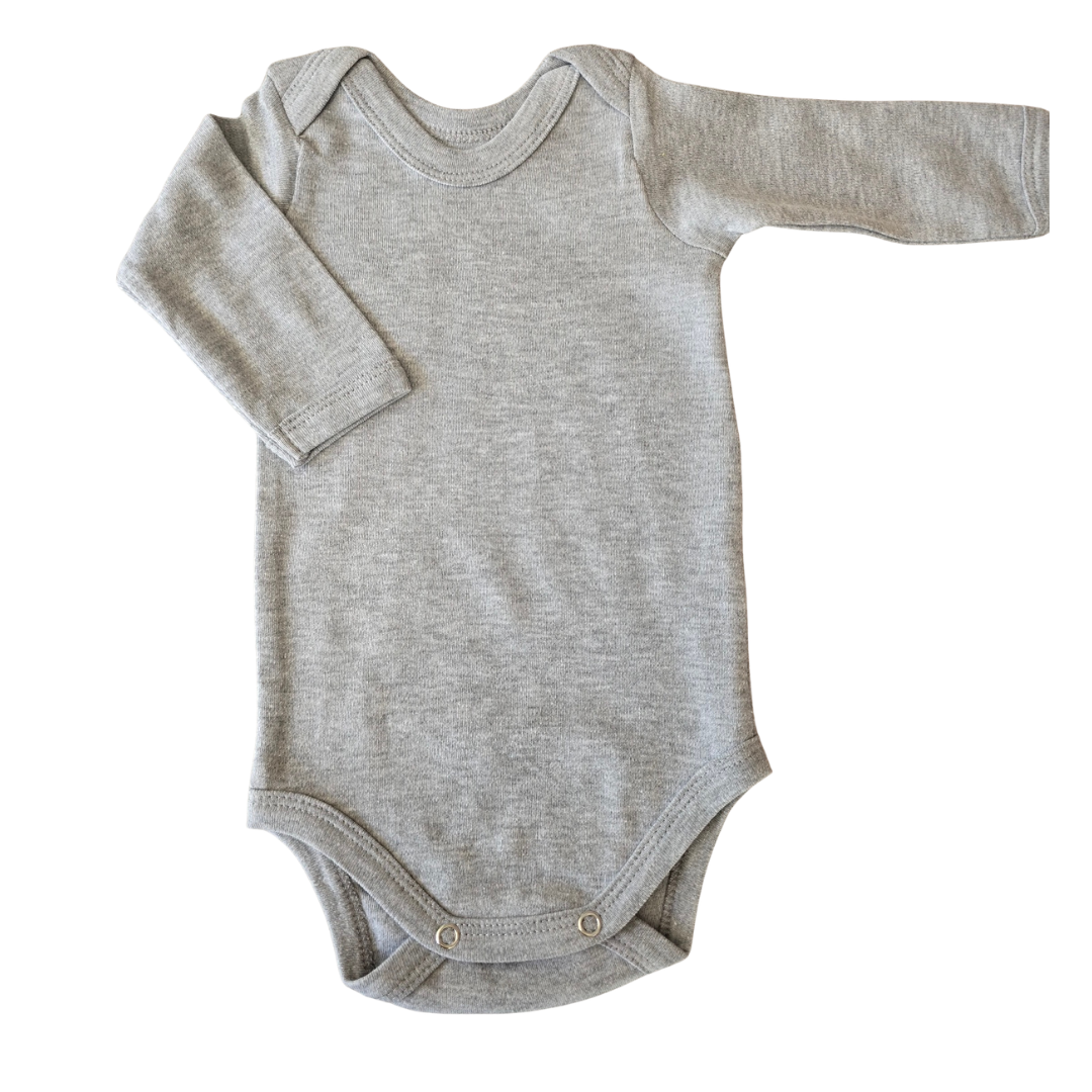 Long-Sleeved Baby Onesie With Envelope Neck