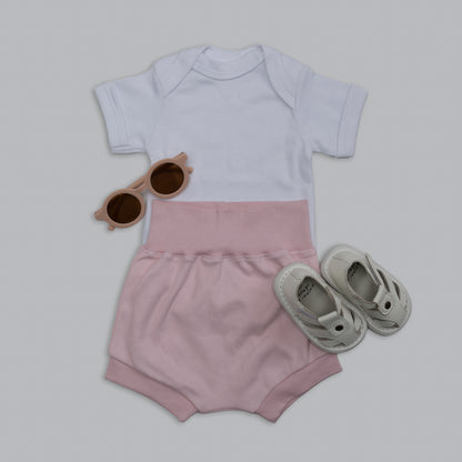 Baby Ribbed waisted Puffy Shorts