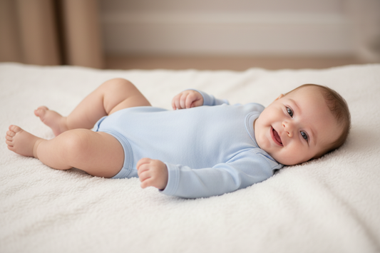 Long-Sleeved Baby Onesie With Envelope Neck