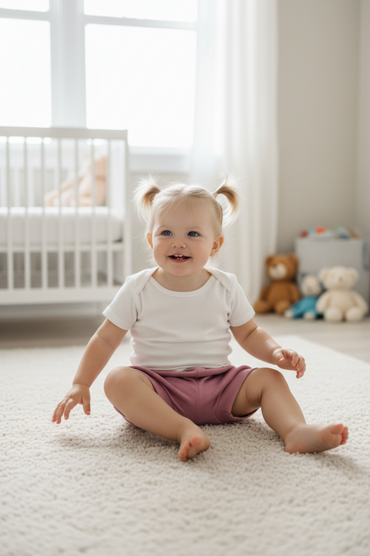 Dusty Pink Baby puff pants
