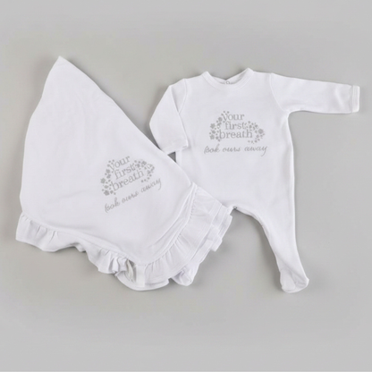 Your First Breath Embroidered Newborn Gift Set