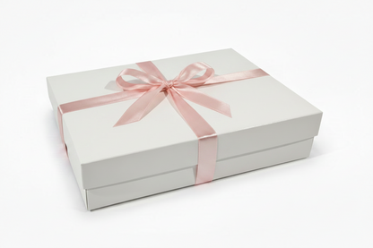 Gift box with pink ribbon