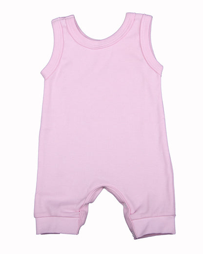 100% 6-Pack Cotton Blank Sleeveless Baby Rompers In Mixed Colours - Little Lumps