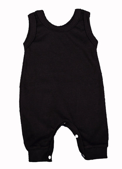 6-Pack 100% Cotton Blank Sleeveless Baby Rompers In Mixed Colours - Little Lumps