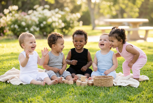 6-Pack 100% Cotton Blank Sleeveless Baby Rompers In Mixed Colours - Little Lumps