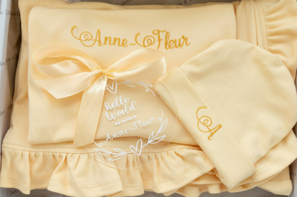 Personalsed embroidered babygro set