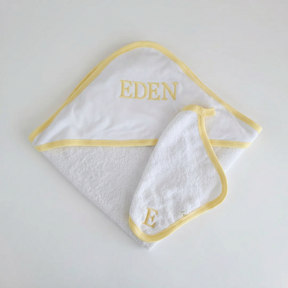 Personalised_Bath_Towel_Set yellow