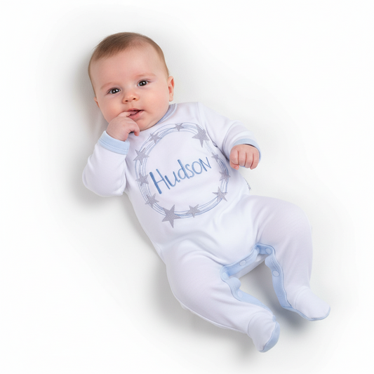 Personalised Embroidered Babygro