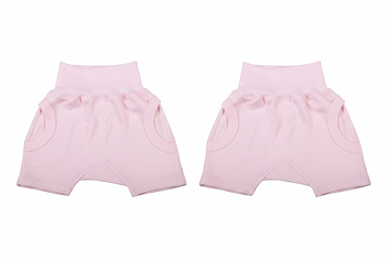 Blank Baby Harem Shorts (2-Pack mixed colours) - Little Lumps
