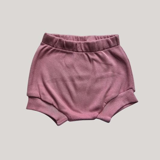 Plain Dusty Pink baby puffy shorts
