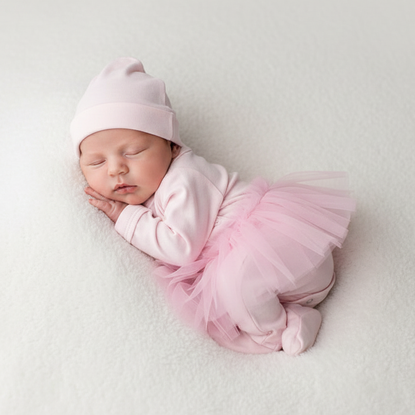 Preemie_Little_Warrior_Princess_gift_set  - 10o % cotton in pink