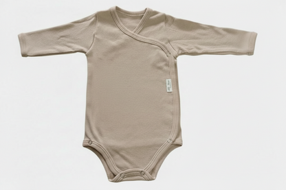 Stone long sleeved Crossover onesie