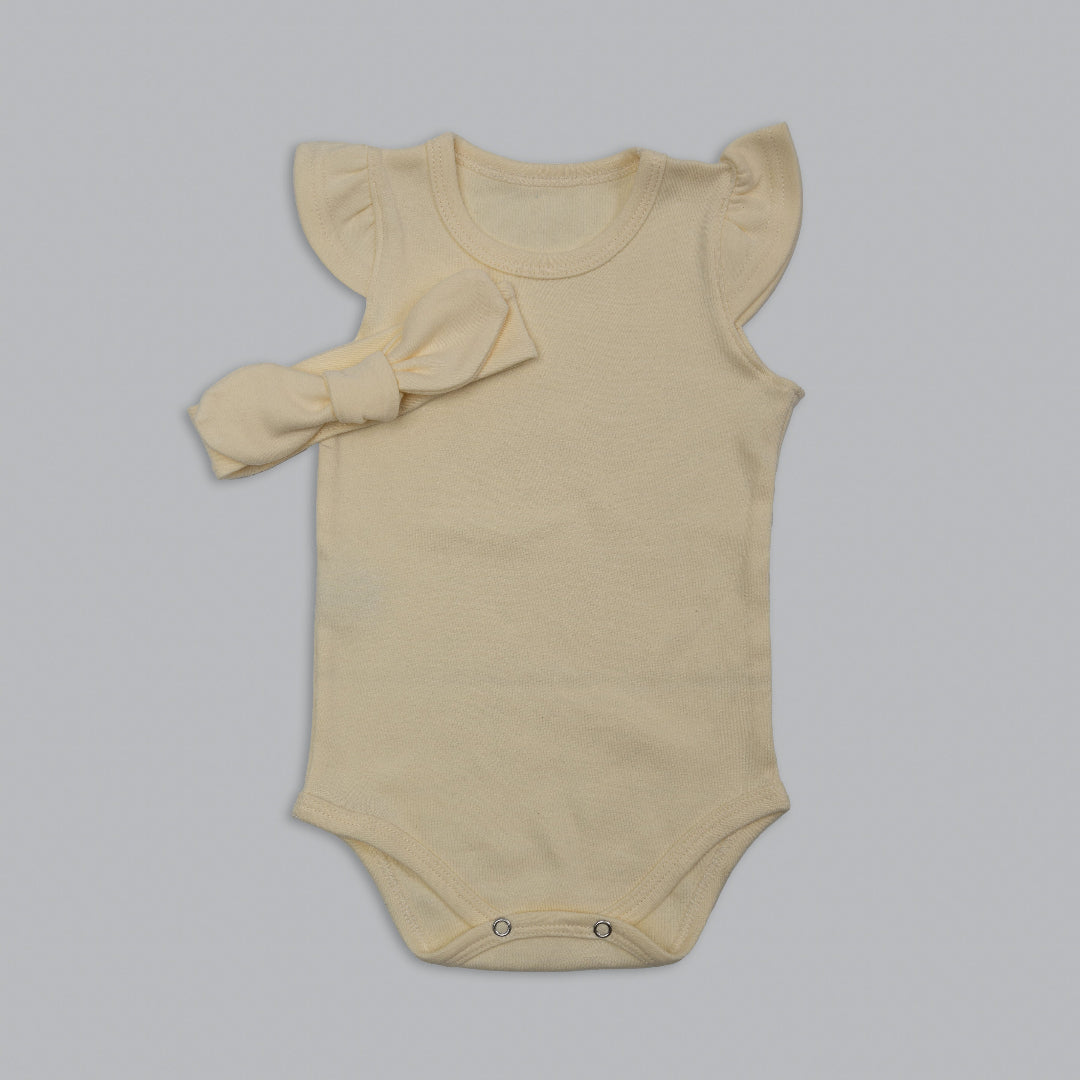 Summer frilled onesie and headband - 100% cotton - Proudly south African
