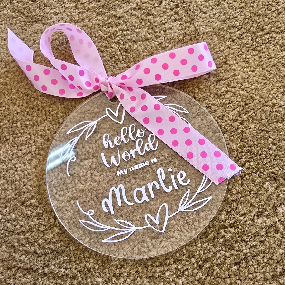 Personalised Welcome home silicone name tag