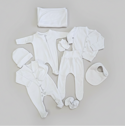 Bundle of baby basic clothing in whiter