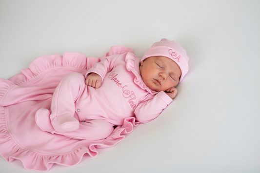 Newborn baby announcement Set in pink 
