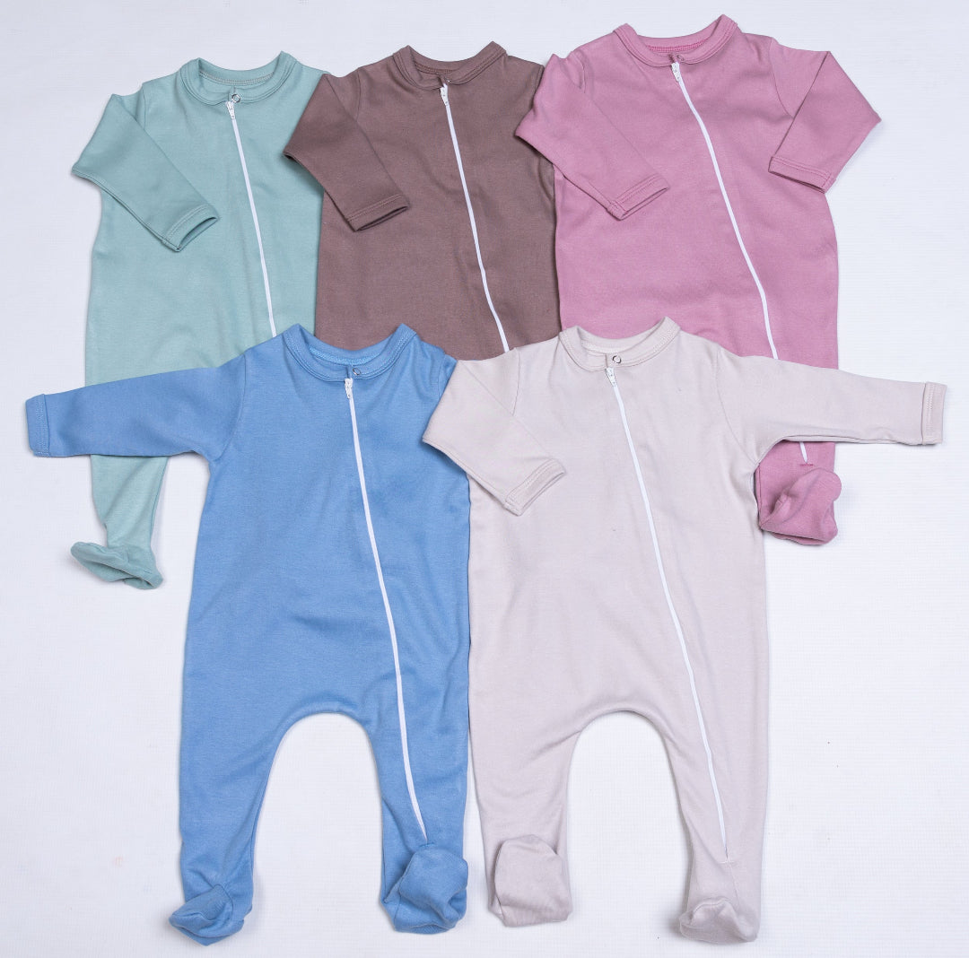 100% Cotton Infant Zippy Babygro - Little Lumps