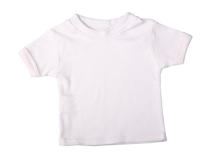 Crew Neck Baby T Shirt Short Sleeve - Little Lumps   100% cotton - Blanks
