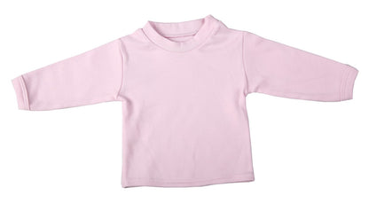 Blank 2 pack Baby Crew-Neck T-Shirts With Long Sleeves Mixed Colours - Little Lumps
