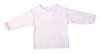 Blank 2 pack Baby Crew-Neck T-Shirts With Long Sleeves Mixed Colours - Little Lumps