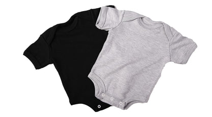2-Pack Blank Baby Onesies With Short Sleeves 100% Cotton Mixed Colours - Little Lumps