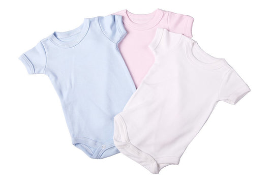 Baby Blanks - Crew neck onesie short sleeve (2 Pack mixed colours) - Little Lumps