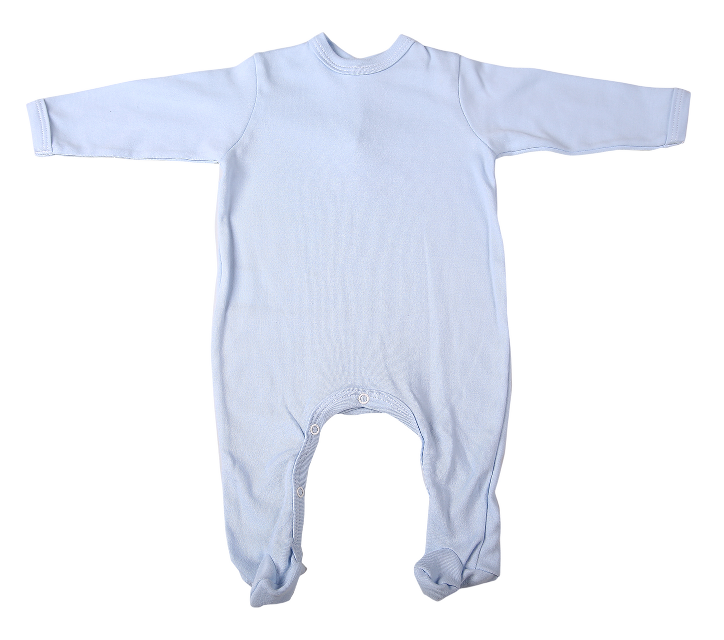 2-Pack Back-Fastening Blue  Blank Babygros Made From 100% Cotton - Little Lumps