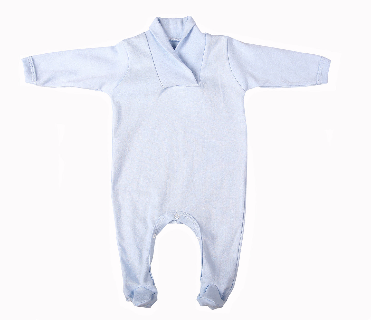 Blue Crossover Neck Babygro