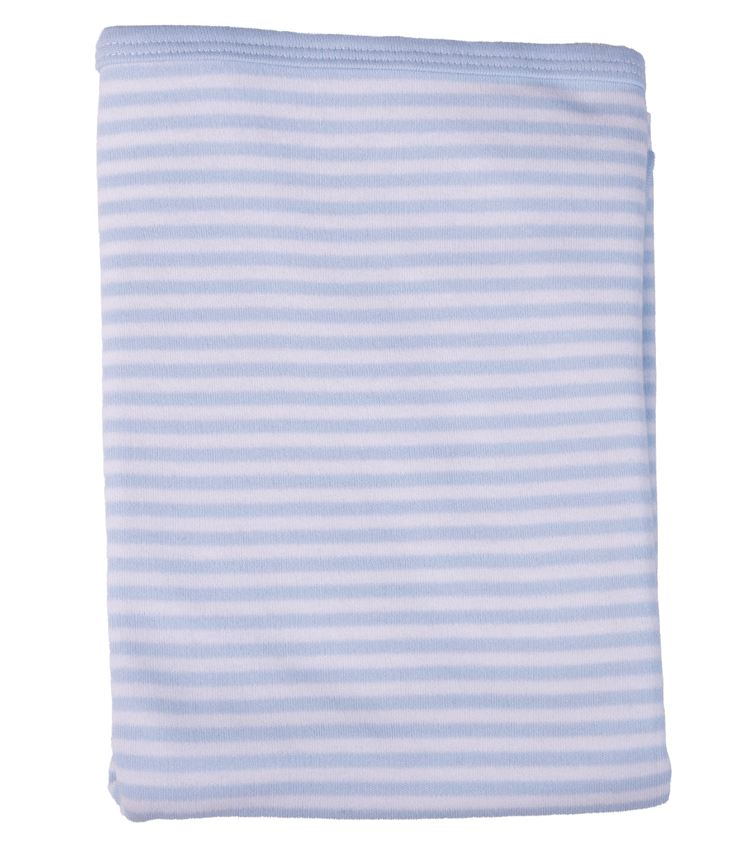 Blue and white stripe baby swaddle