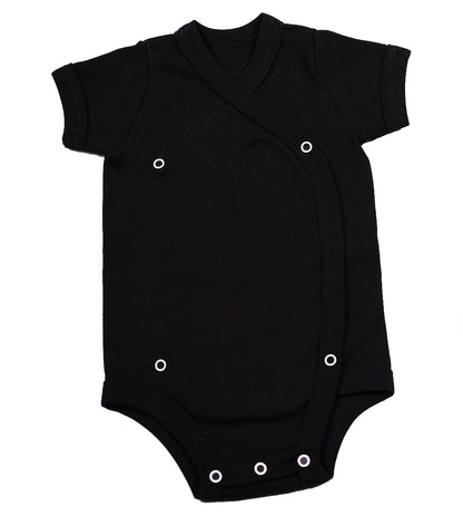 Cross-over Baby Onesie short sleeve - Little Lumps