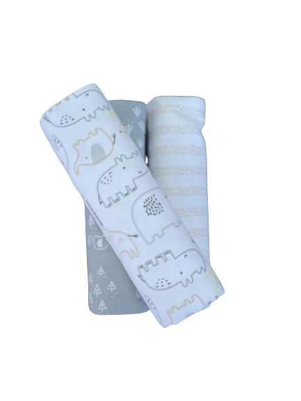 Blanket - 3pk Baby Flannel Receiver - Little Lumps