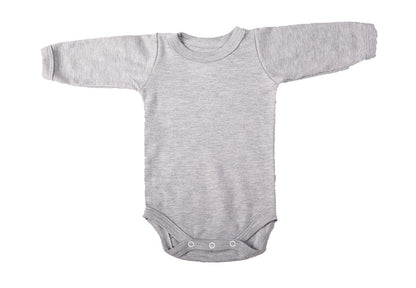 Grey Crew Neck Onesie, long sleeve - Little Lumps