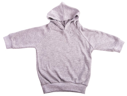100% cotton Grey Mélange -Long Sleeved Baby Hoodie