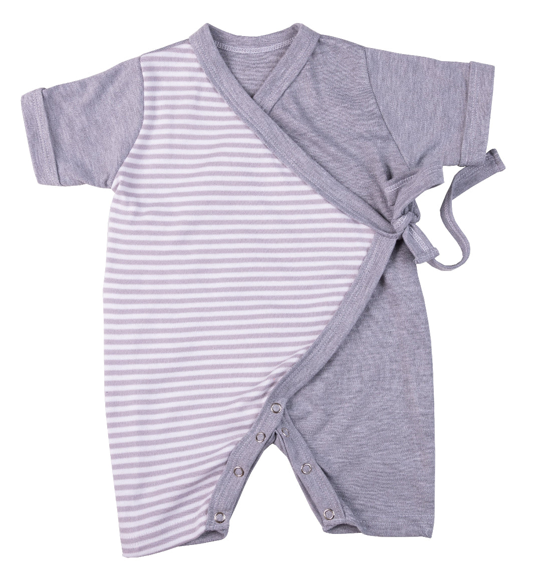 Kimono Summer Babygro - Grey 