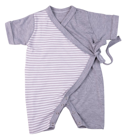 Kimono Summer Babygro - Grey 