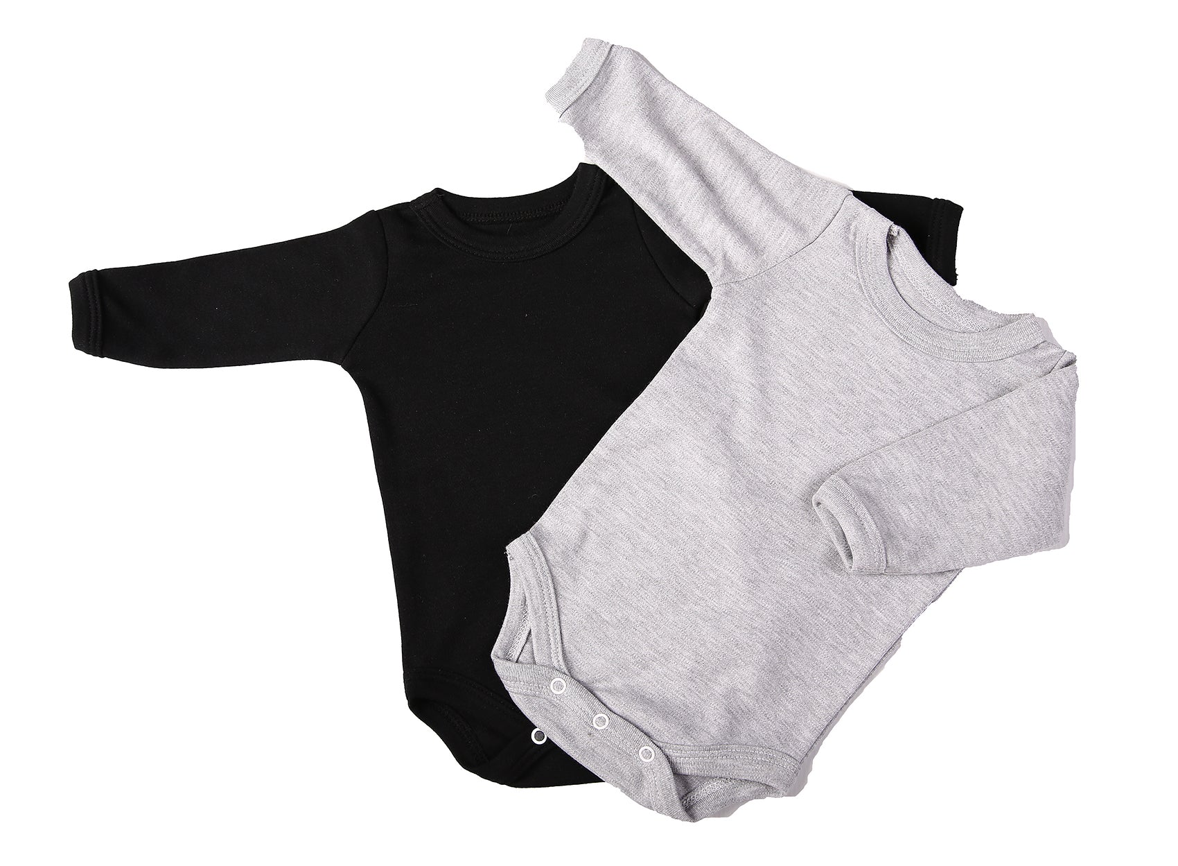 Bulk 6 pack Blank Long-Sleeved Crew Neck Onesies 100% Cotton - Little Lumps